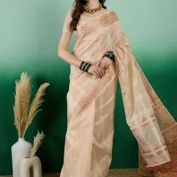 SYS Brand - Shop Your Style Women Woven Design Zari Pure Silk Saree-image-62