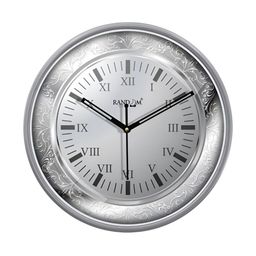 RANDOM Silver-Toned & Black Printed Contemporary Analogue Wall Clock-picture-11