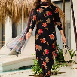 URMIR FASHION Women Floral Printed Regular Kurta with Trousers & With Dupatta-picture-3