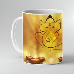 Keviv White & Yellow Text or Slogans Printed Ceramic Glossy Mugs Set of Cups and Mugs-image-61