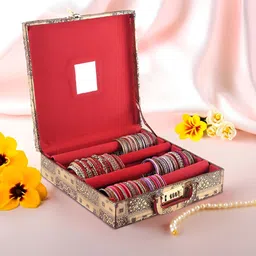 Myntra Elegant Homes Gold-Toned Set of 1 Regular Jewellery Organiser Organisers-24