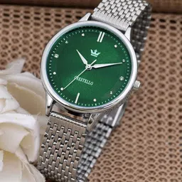 CRESTELLO Women Dial & Stainless Steel Bracelet Style Straps Analogue Watch CR-L154-GRN-CH-picture-37