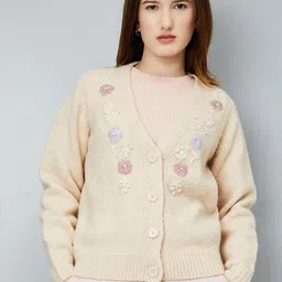 max Women Floral Embroidered Cardigan-image-17