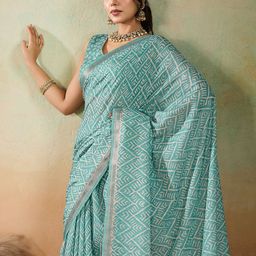 PBS PRINTS Zari Silk Cotton Ikat Saree-image-56