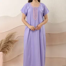 EASY MOM Embroidered Maxi Dress-image-4
