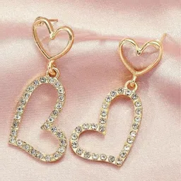 SALTY Pack of 2 Women Charming Heart Earrings-51