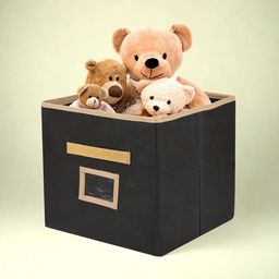 Kuber Industries Black and Brown Square Storage Drawer Organiser-24