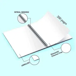 noteme Premium spiral bound A4 Notebook unruled 200 Pages image 3