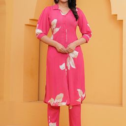Meeranshi Printed Tunic & Trouser Co-Ord Set-image-71