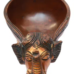 Exotic India Brown Double Chola 
 Lamp With Elephant Head Diya-image-21