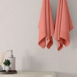 home expressions Peach 2 Pieces Cotton 380 GSM Towel Sets-picture-14