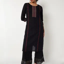 max Women Geometric Embroidered Thread Work Kurta-picture-11
