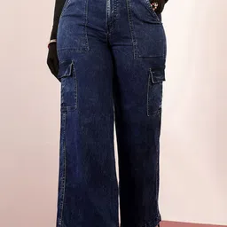 Miss Chase A+ Women Wide Leg High-Rise Stretchable Jeans-image-37