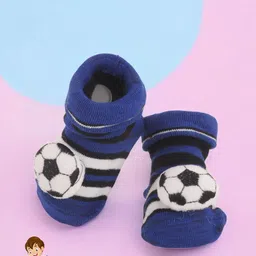 Yellow Bee Infant Girls Soccer-Themed Patterned Ankle Length Socks-image-94
