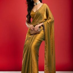 VRAGI Beads and Stones Pure Chiffon Saree-picture-26