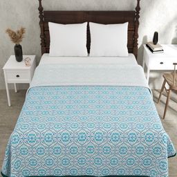Myntra Elegant Homes Blue 180 GSM Ethnic Motifs Cotton AC Room Double Bed Dohar-picture-45