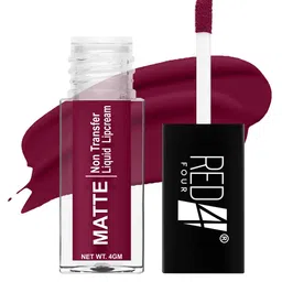 RED 4 Transfer Proof Matte Liquid Lipstick - 4 g -Mulberry Wine-25