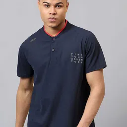 DIDA Men Dri-FIT Solid Henley Neck T-shirt-image-43