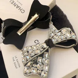 BAESD Fashion Set Of 2 Rhinestone Bow Hair Clip-image-24