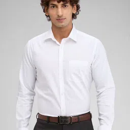 Park Avenue Men Cutaway Collar Solid Cotton Slim Fit Formal Shirt-image-46