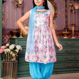 Muhuratam Girls Printed Kurta Set-picture-48