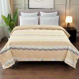 IVAZA Beige AC Room Double Bed Microfibre Comforter-image-85