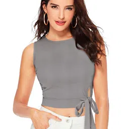 unianta Women Round Neck Fitted Crop Top-picture-17