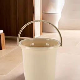 Kuber Industries Beige Multi Purpose Bucket With Handle- 18 ltr image 2