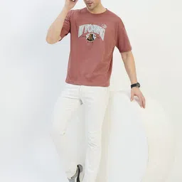 ARRAY Men Printed Drop-Shoulder Sleeves T-shirt image 4