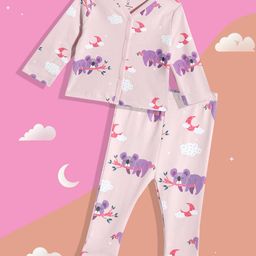 mothercare Girls Printed Pure Cotton Shirt with Pyjamas-image-94