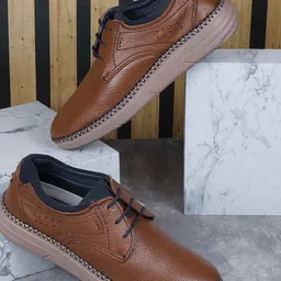 Mochi Men Textured Leather Derbys-image-61