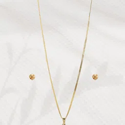 ORANGENYSHA 22K Gold-Plated American Diamond-Studded Jewellery Set-image-15