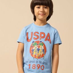 U.S. Polo Assn. Kids Boys Graphic Printed Pure Cotton Regular Fit T-shirt-picture-40