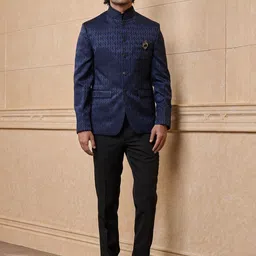 Tasva Printed Jodhpuri Bandhgala Blazer-picture-28