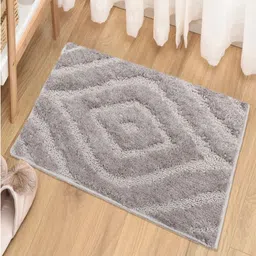 LUXEHOME INTERNATIONAL Grey Textured 1800 GSM Bath Rug-image-61