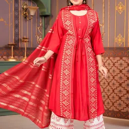 BAESD Girls Floral Printed Round Neck A-Line Kurta-picture-46