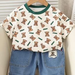 LULU & SKY Boys Printed Top with Shorts-image-35