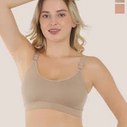 POOJA RAGENEE Pack Of 2 Cotton Full Coverage Non Padded Bra-image-70