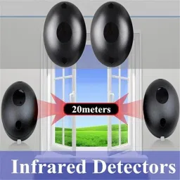 real instruments Single Beam Sensor ABO-20 20 Meters Photoelectric Infrared Single Beam Light Radar Motion Sensor Door Window Burglar Alarm Sensor Gadgets For Home Security System Electronic Smart Switch Beam Barrier Detector 1 Pair (Transmitter and Receiver) IR Sensors image 3