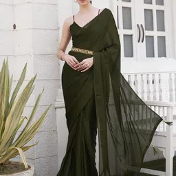Tikhi Imli Satin Belted Saree-image-67