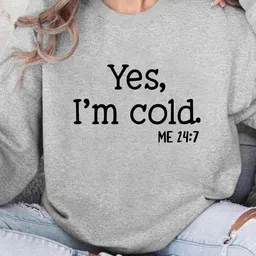 KASHIAN Women Typography Printed Round Neck Long Sleeves Pullover Sweatshirt-picture-10