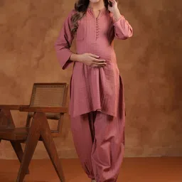 anayna Women Floral Printed Regular Pure Cotton Kurta with Dhoti Pants-52