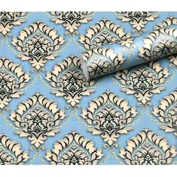 INDIAN ROYALS Blue & Peach Home Dcor Printed Self-Adhesive & Durable Wall Sticker-image-5