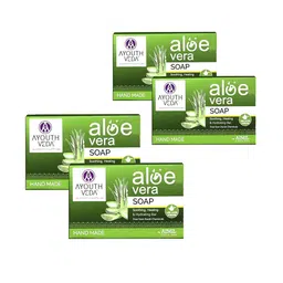 AYOUTHVEDA Set Of 4 Aloe Vera Soap For Refreshed & Hydrated Skin- 100 g Each-image-18