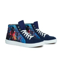 KobSook Men Printed Suede Sneakers-image-92
