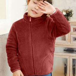 Babymoon Unisex Kids Faux Fur Trim Fleece Parka Jacket-image-72