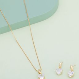 Kushal's Fashion Jewellery Gold-Plated Zircon StuddedJewellerySet-image-94