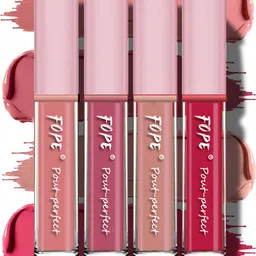 FOPE Set Of 4 Pout Perfect Matte Liquid Lipstick - 4 ml Each - 02-03-05-12-52