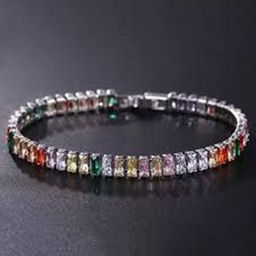 MEENAZ Silver-Plated Stainless Steel AD-Studded Anti Tarnish Wraparound Bracelet-image-11