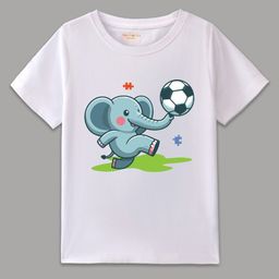 BLUSHES Kids Graphic Printed Round Neck Cotton T-shirt-image-103